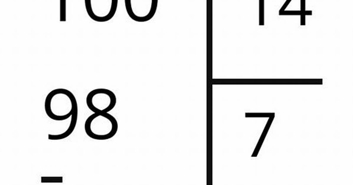 100 Divided by 14 Quick Answer Remainder Decimal And