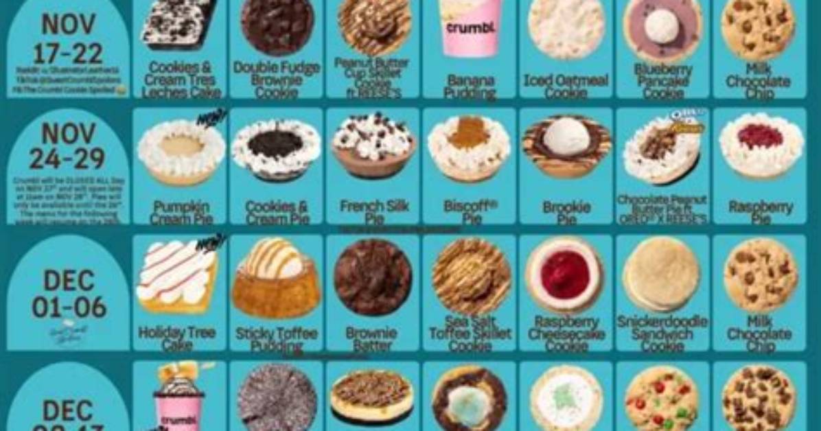 Crumbl S Oreo Lineup Returns Full Flavor Schedule And