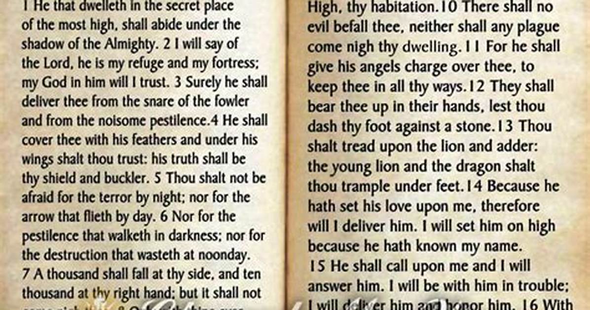 Deconstructing Psalm 91 Kjv Myth vs Reality Behind the Biblical Armor Of