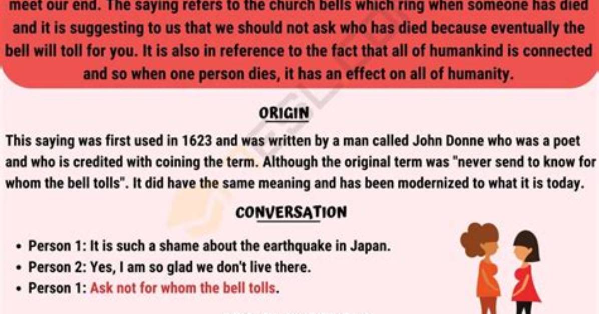 For Whom the Bell Tolls Meaning in Widow S Bay the Dark