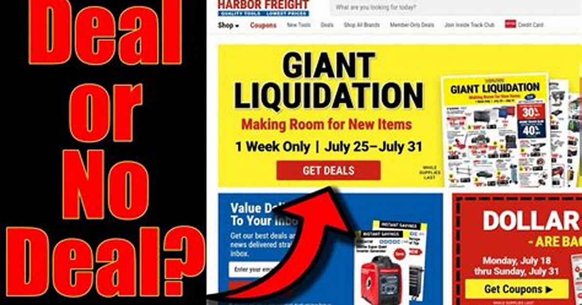 Harbor Freight Liquidation Rules New Updates on Floor Models and Scratch And