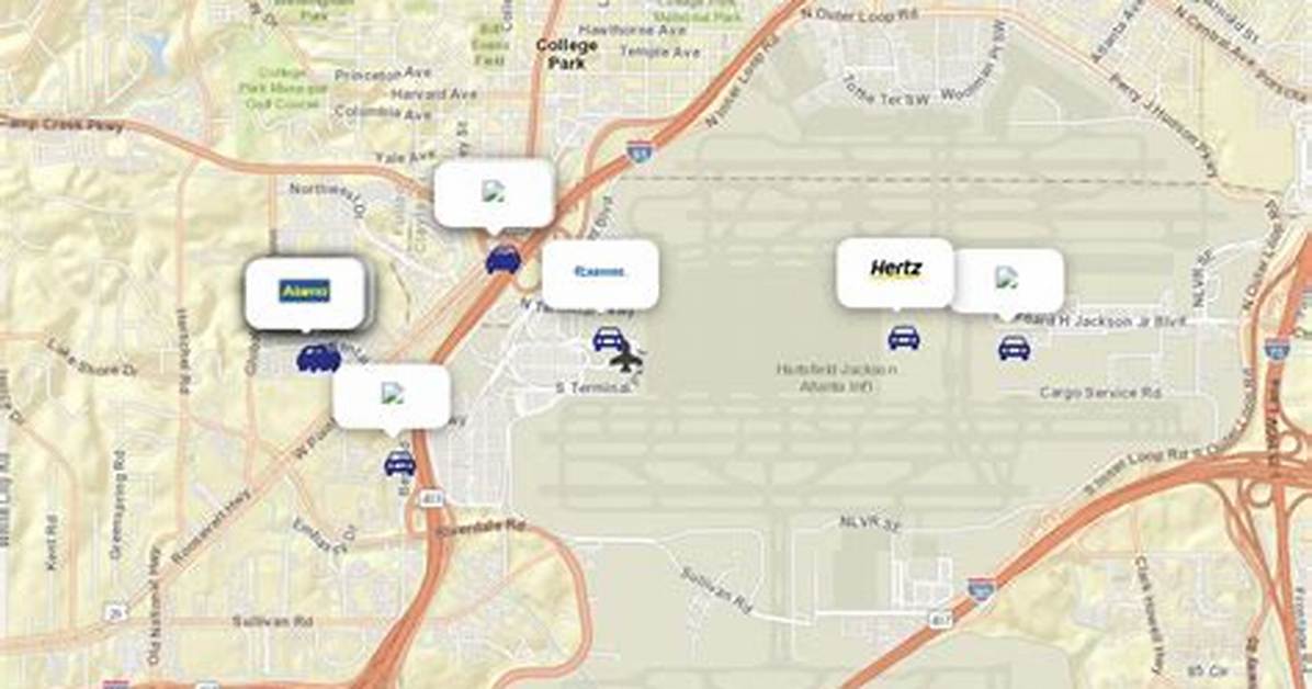 Hartsfield Rental Car Return Guide Directions Gas Stations Skytrain And