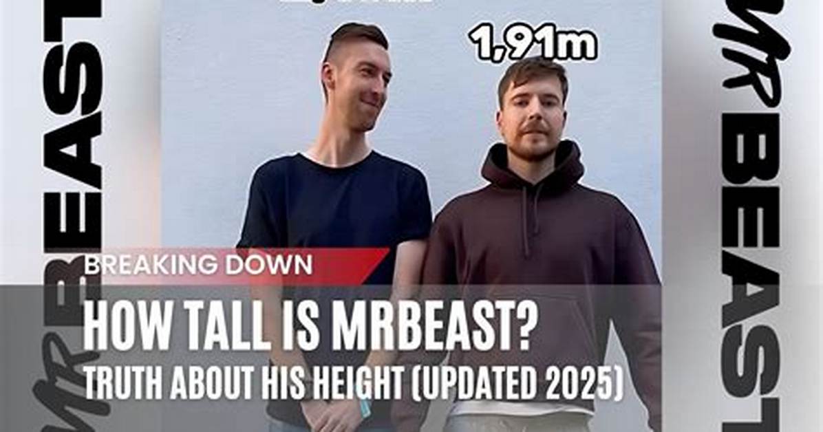 Mrbeast Height Comparison Side by Side Photos with Thea Booysen And