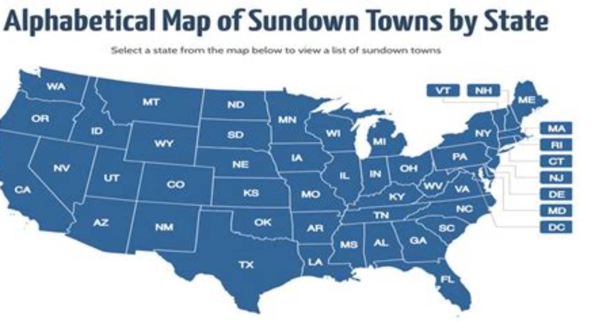 Sundown Towns Map