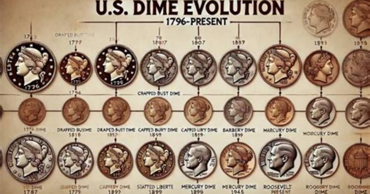 The Evolution of the Dime from 1796 Draped Bust to Modern