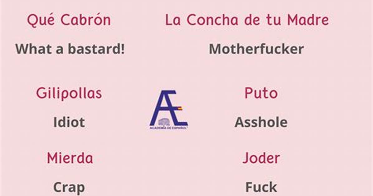 Where Do Spanish Bad Words Come from the Surprising Etymology Behind The