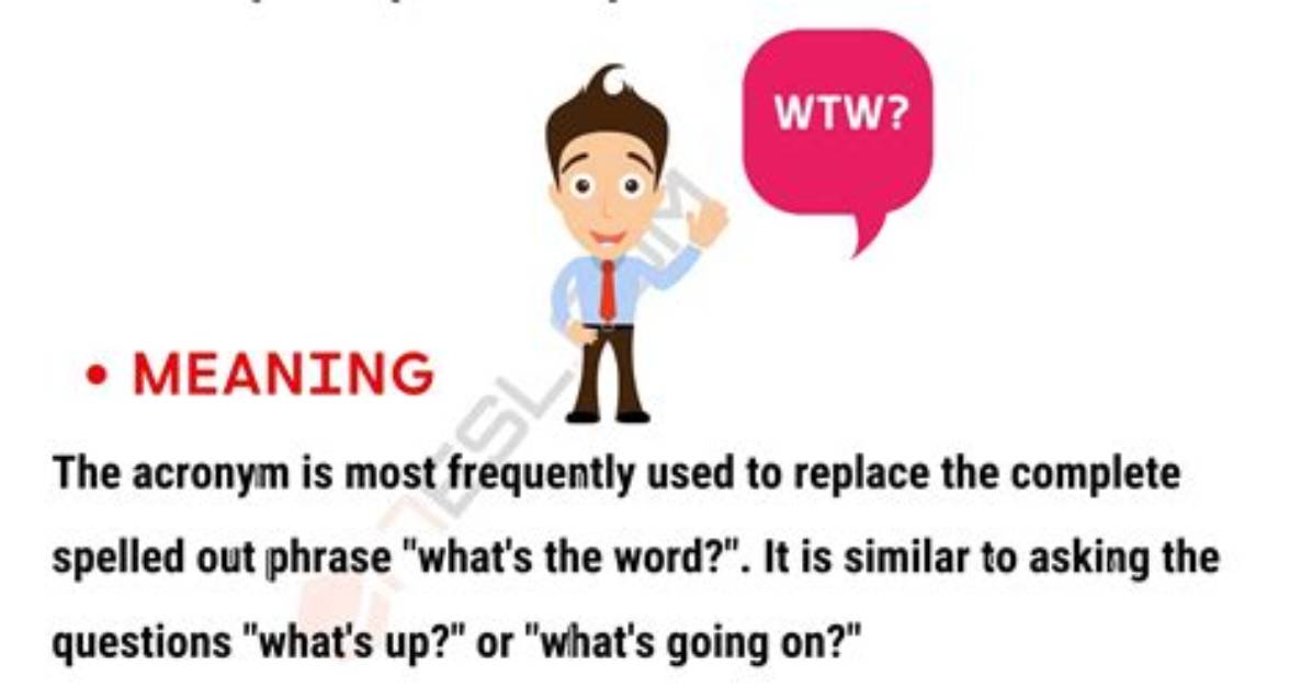 Wtw Meaning In